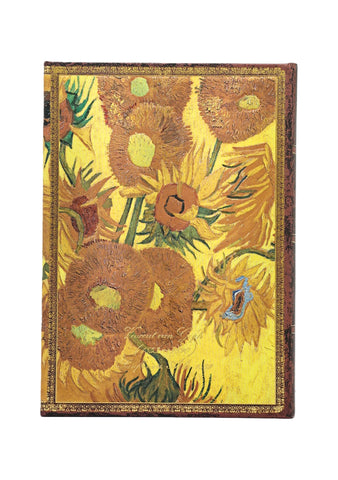 Van Gogh,Sunflowers Manyetik Kapak Midi Defter