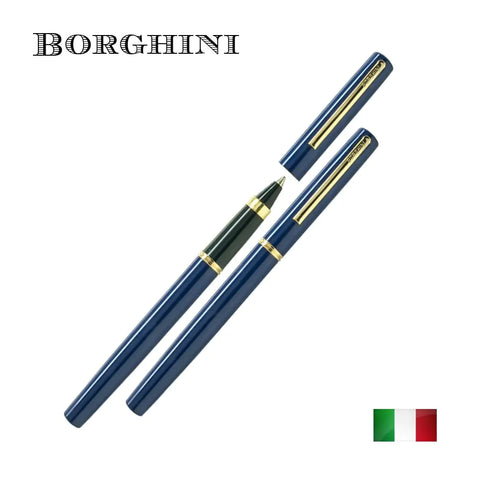 Borghini Classico Parlak Mavi Kapaklı Tükenmez Kalem